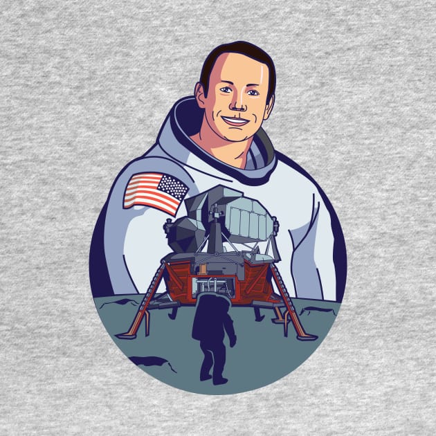 Neil Armstrong first man on the moon by JaLand